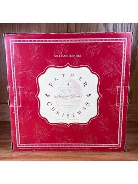 Williams-Sonoma Father Christmas Dessert Plates Set of 4